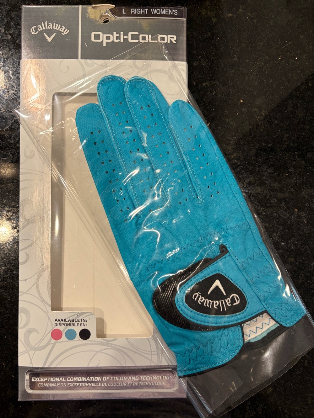 Callaway Women's Opti-Color Golf RIGHT HAND Glove in Teal